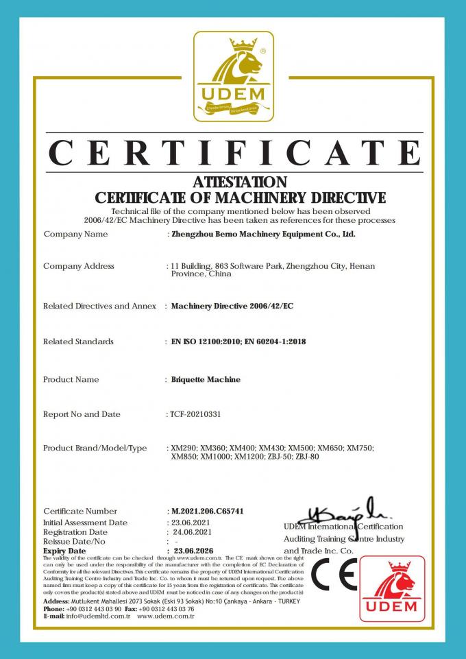 Zhengzhou Sinolion Equipment Co., Ltd Contrôle de la qualité