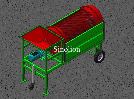 Petit modèle à bas prix compost sol sable écran portable trommel à vendre