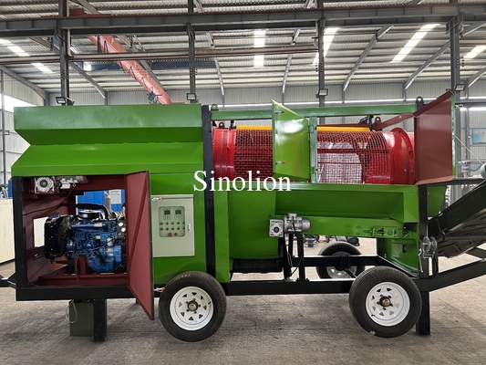 Voltage personnalisable Zhengzhou Sinolion Compostable Rotary Compost Trommel Écran 6200 KG