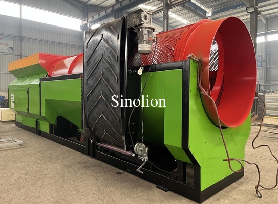Zhengzhou Sinolion Écran à tambour mobile de type humide Équipement d'écran à tambour rotatif pour le compost 6200 KG