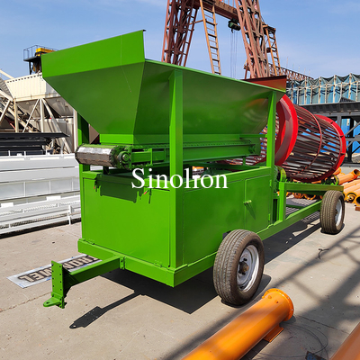 2.4kw-50kw Écran de tambour à rouleaux de sciure sans arbre mobile à Zhengzhou Sinolion