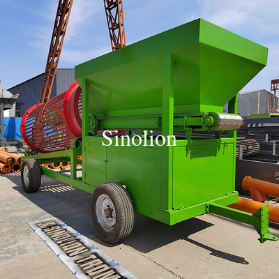 2.4kw-50kw Écran de tambour à rouleaux de sciure sans arbre mobile à Zhengzhou Sinolion