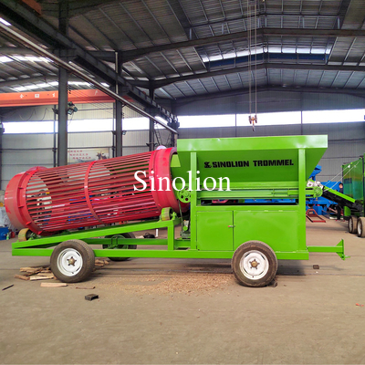 Zhengzhou Sinolion mobile charbon scie de bois de chauffage à roulement à rouleaux à tambour à écran vibrant