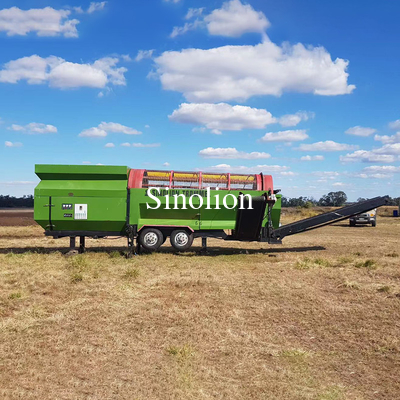 Zhengzhou Sinolion Mobile Trommel Rotating Twin Double Screens Drum Sieving Machine pour les pièces détachées