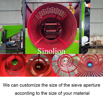 Écran à rouleaux mobiles tambour à tambour à tambour à tambour à tambour à tambour à tambour pour machine de séparation des sols de compost