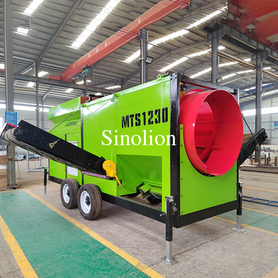 0.4-4.5 m3 Compost Trommel Screen Mobile 9m Vermo Rotary Rock Sieve Machine à sable équipement
