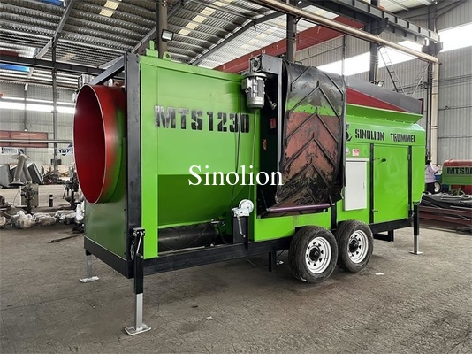 MTS1230 Pinceau de nettoyage Mining Trommel Screener Personnalisation Système de nettoyage durable