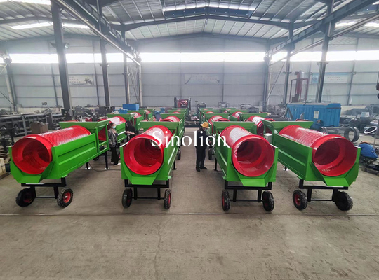 Écran circulaire à tambour mobile pour la séparation du compost et du sable de 3,15*1,1*1,65 m