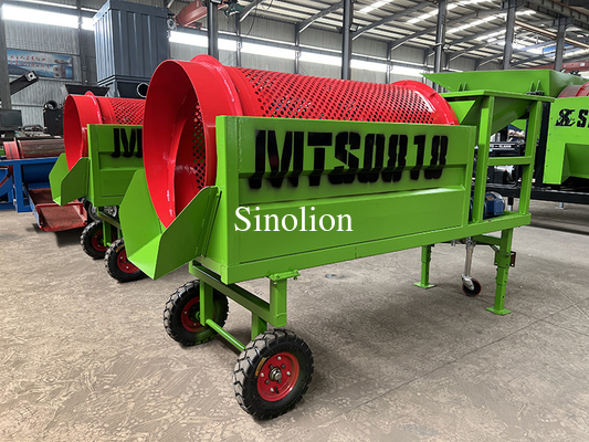 Petit écran à tambour rotatif pour le dépistage du compost et du matériau avec un design durable