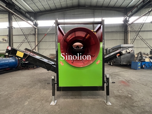 2600 KG usine mobile de trommel de surface du sol équipée d'un filtre circulaire à tambour