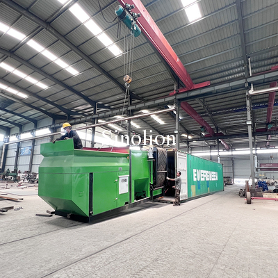 2600 KG usine mobile de trommel de surface du sol équipée d'un filtre circulaire à tambour