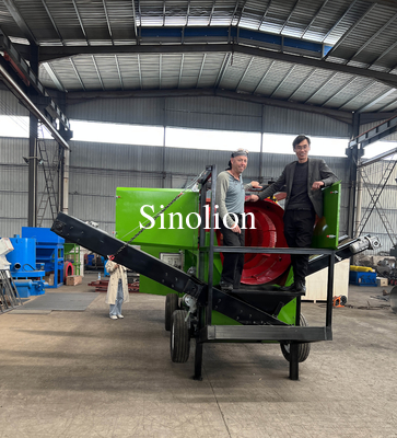 Le dépistage du compost et de la pierre facilité grâce à un dépistage mobile de sol de 2600 kg