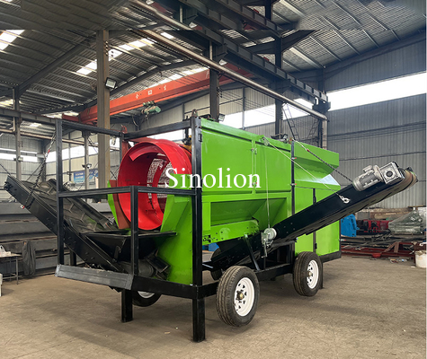 Zhengzhou Sinolion mobile écran rotatif tambour compost écran de revêtement de sol Trommel écran