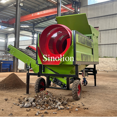 Écran mini-trommel portable vert longue durée de vie et avantageux pour la séparation des roches