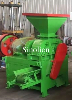 Machine de fabrication de briquettes à deux rouleaux en charbon de bois à poussière de charbon de bois en forme ovale ronde