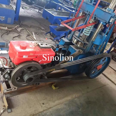 Moteur diesel presse à nid d'abeille hexagonale machine à briquettes de charbon de bois