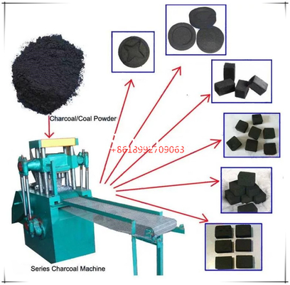 Ligne de production de presse de briquetage à la narguilé à coque de noix de coco comprimé en poudre machine à charbon à briquette mécanique shisha